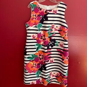 Talbots Striped Tank Dress Sz 16